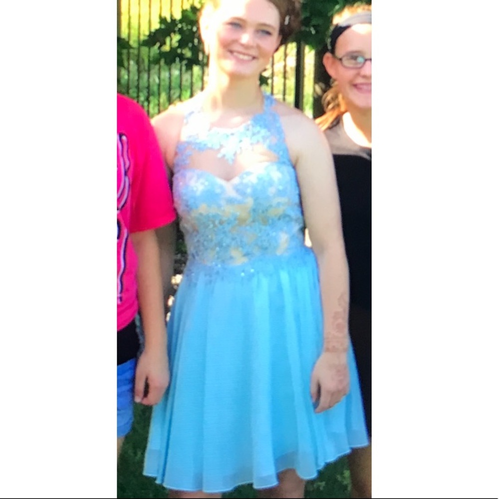 Dancing Queen Extra Small Light Blue Hoco Dress - image 1